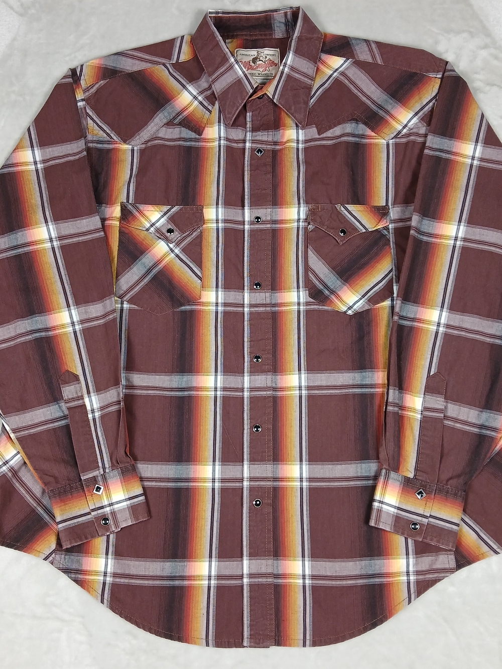 Vintage Wrangler Pearl Snap Shirt XXL Men's Long Sleeve American Cowboys